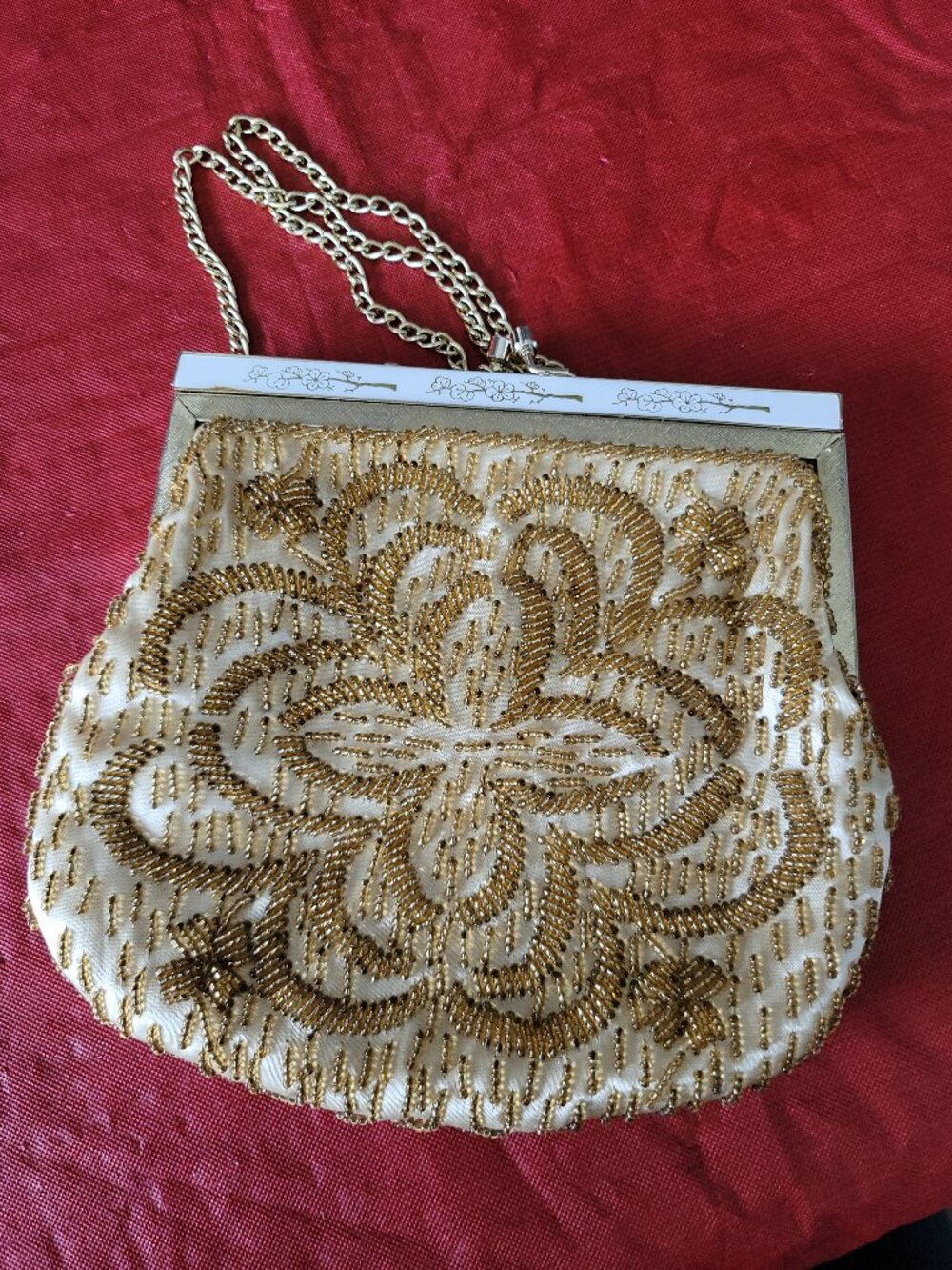Vintage beaded clutch bag